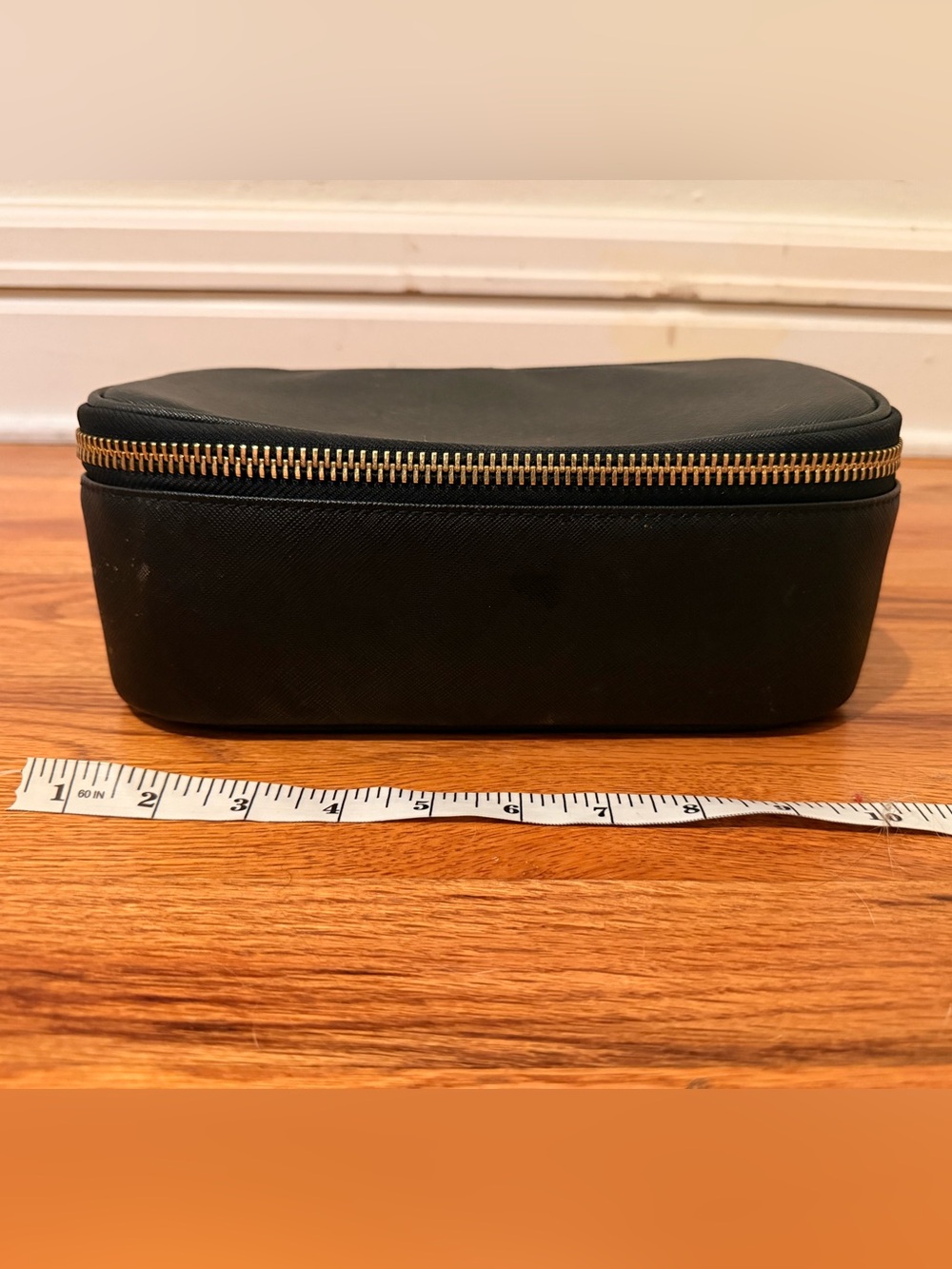 Stoney Clover Lane Textured Open Top Mirror Pouch - Noir (Vegan Leather)